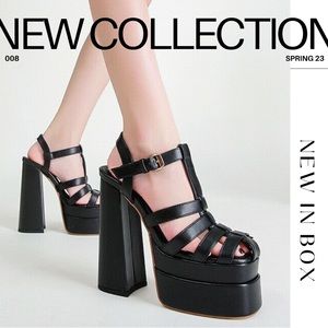 Chunky Caged Platform Sandals (NWB)